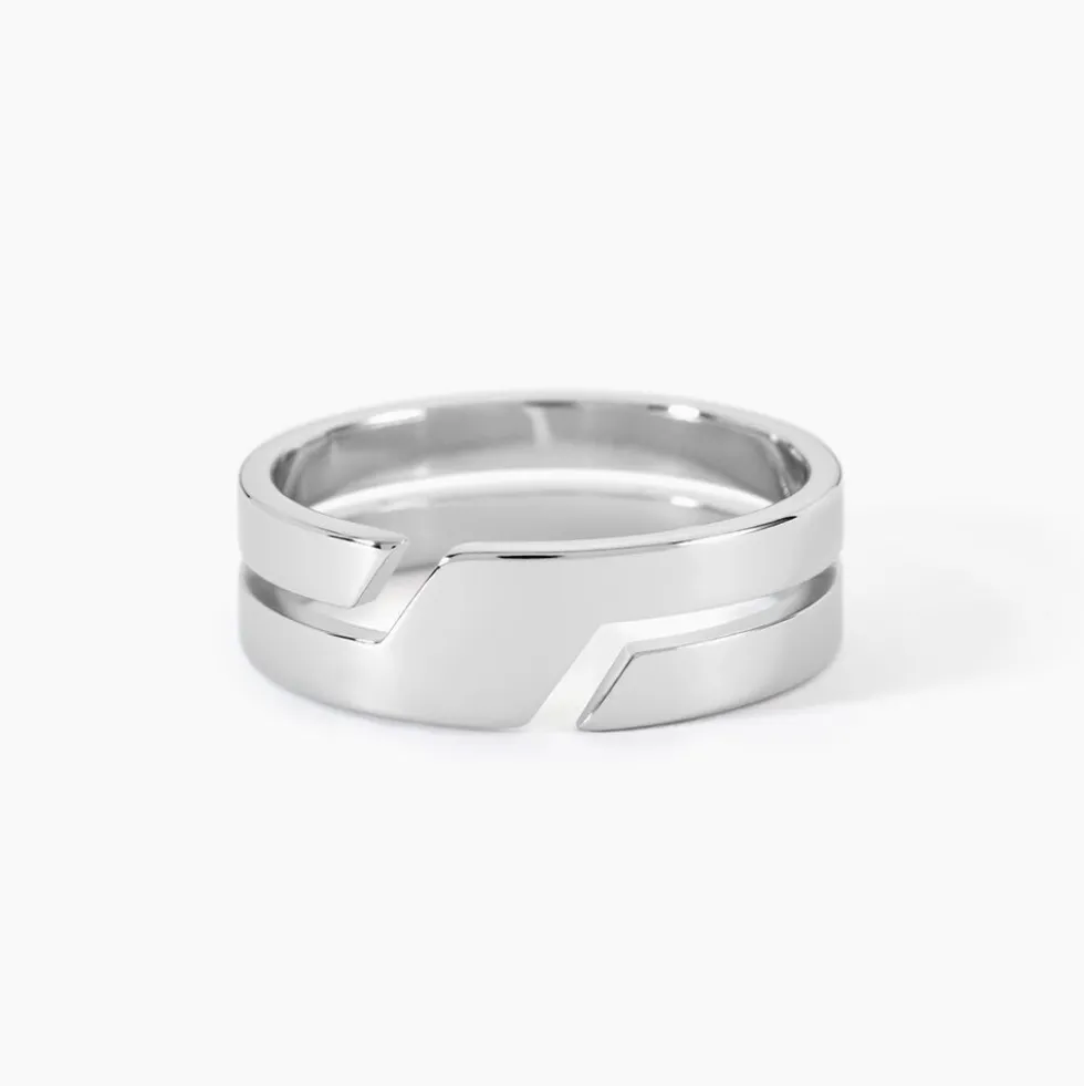 Bague Achille Acier Blanc