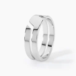 Bague Achille Acier Blanc