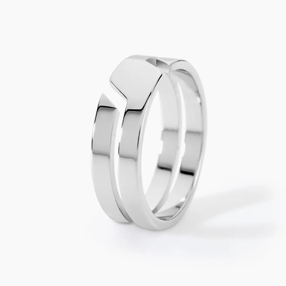 Bague Achille Acier Blanc
