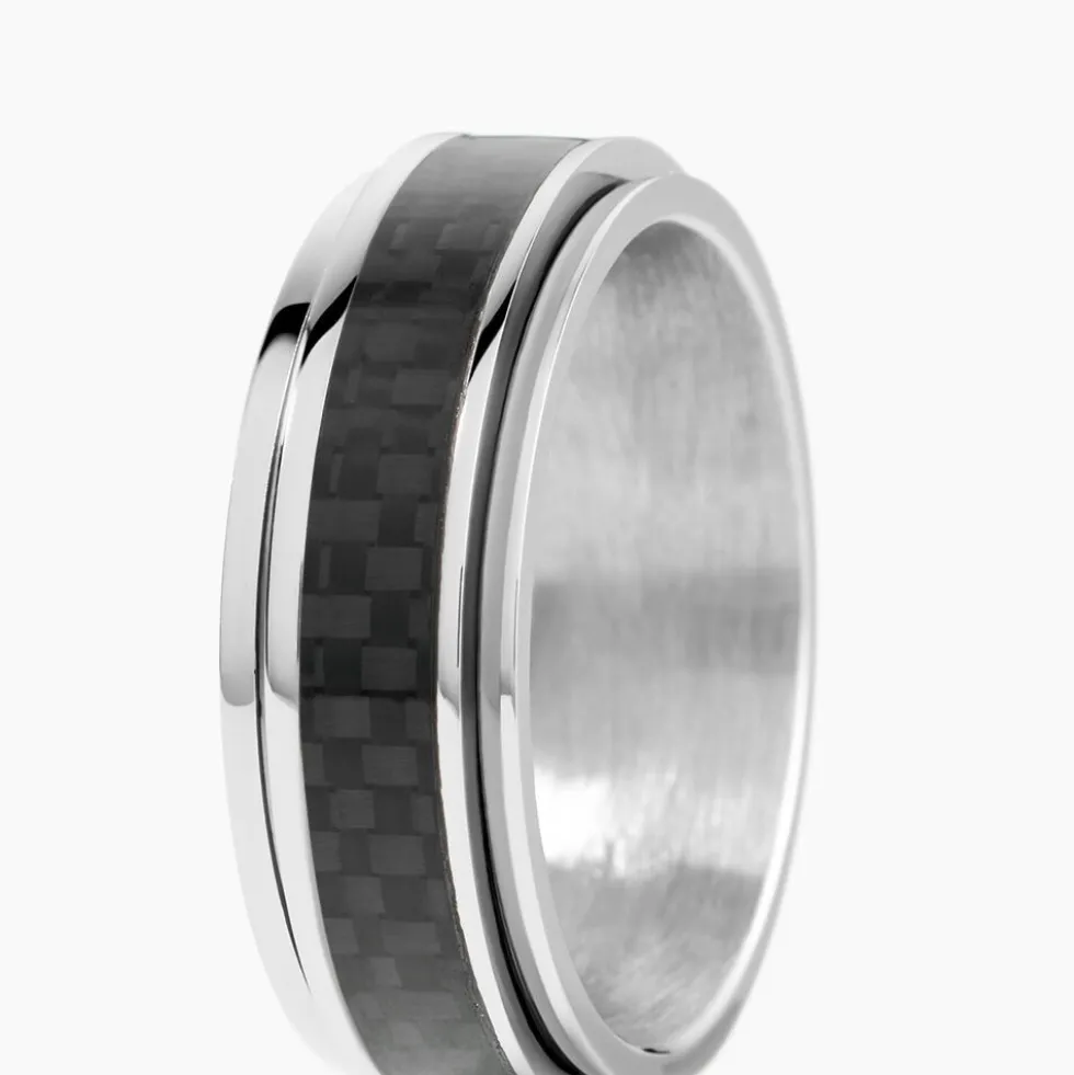 Bague Acier Bicolore