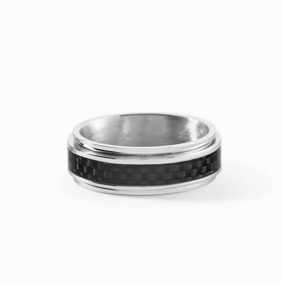 Bague Acier Bicolore