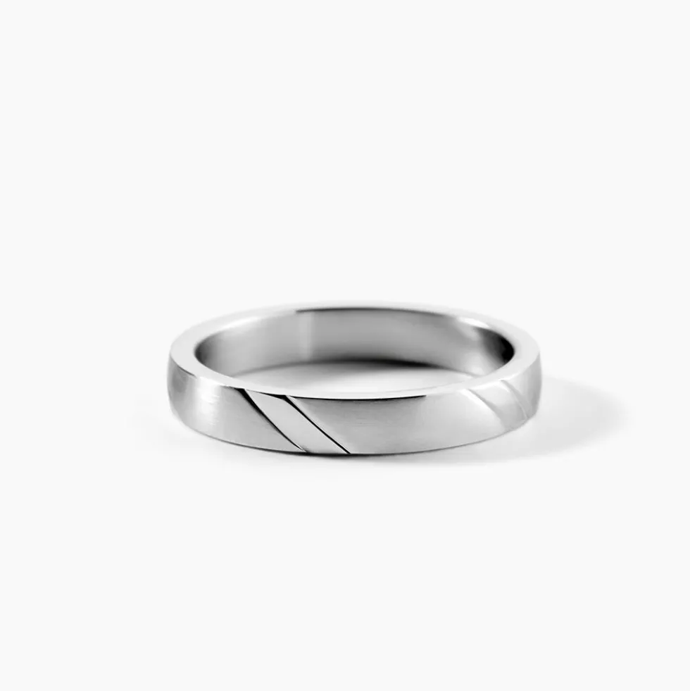 Bague Acier Blanc