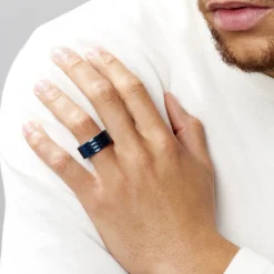 Bague Acier Bleu Luke
