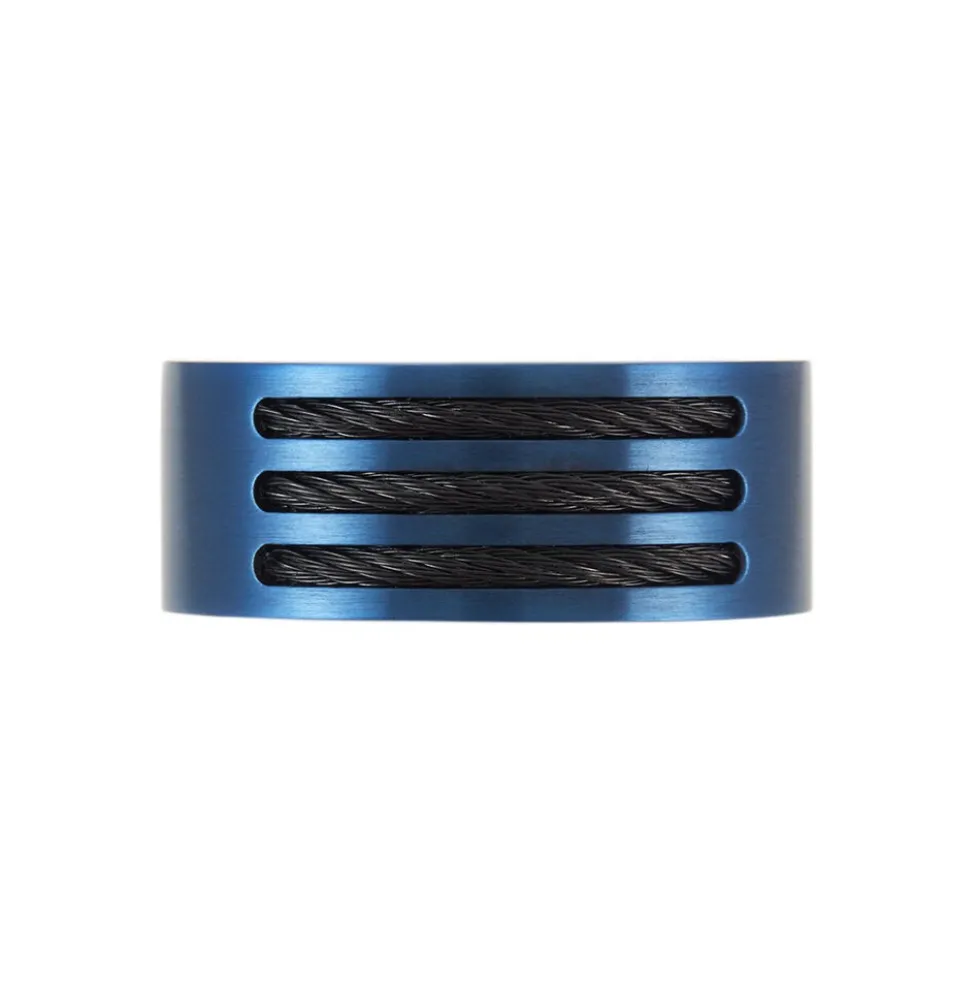 Bague Acier Bleu Luke