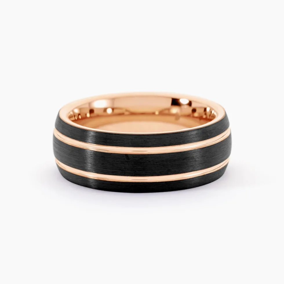 Bague Acier Rose