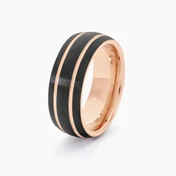 Bague Acier Rose