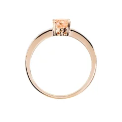 Bague Adelina Or Rose Morganite Et Oxyde De Zirconium