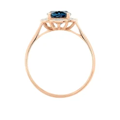 Bague Adryene Or Rose Topaze Et Oxyde De Zirconium