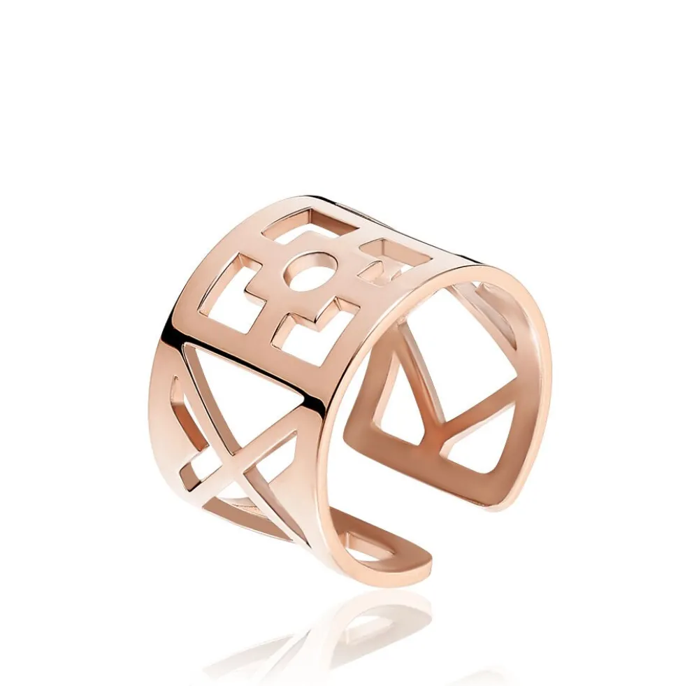 Bague Airelle Acier Rose