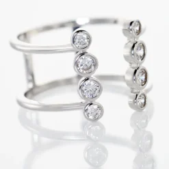 Bague Ajustable Janvier Argent Oxydes De Zirconium