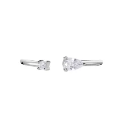 Bague Ajustable Shou Argent Oxyde De Zirconium