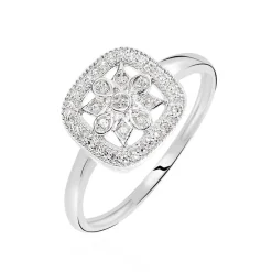Bague Alixia Or Blanc Diamant
