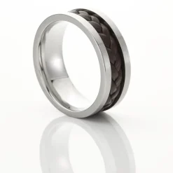 Bague Ally Acier Blanc