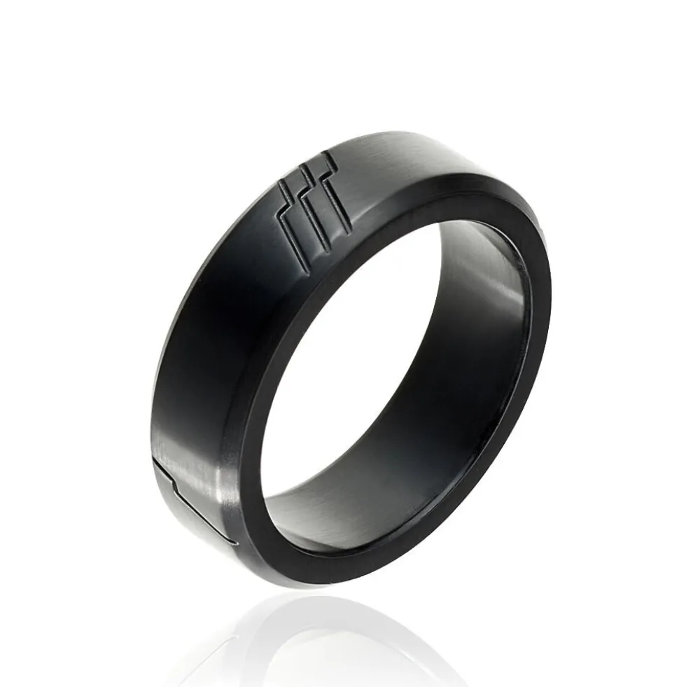 Bague Andrei Acier Noir