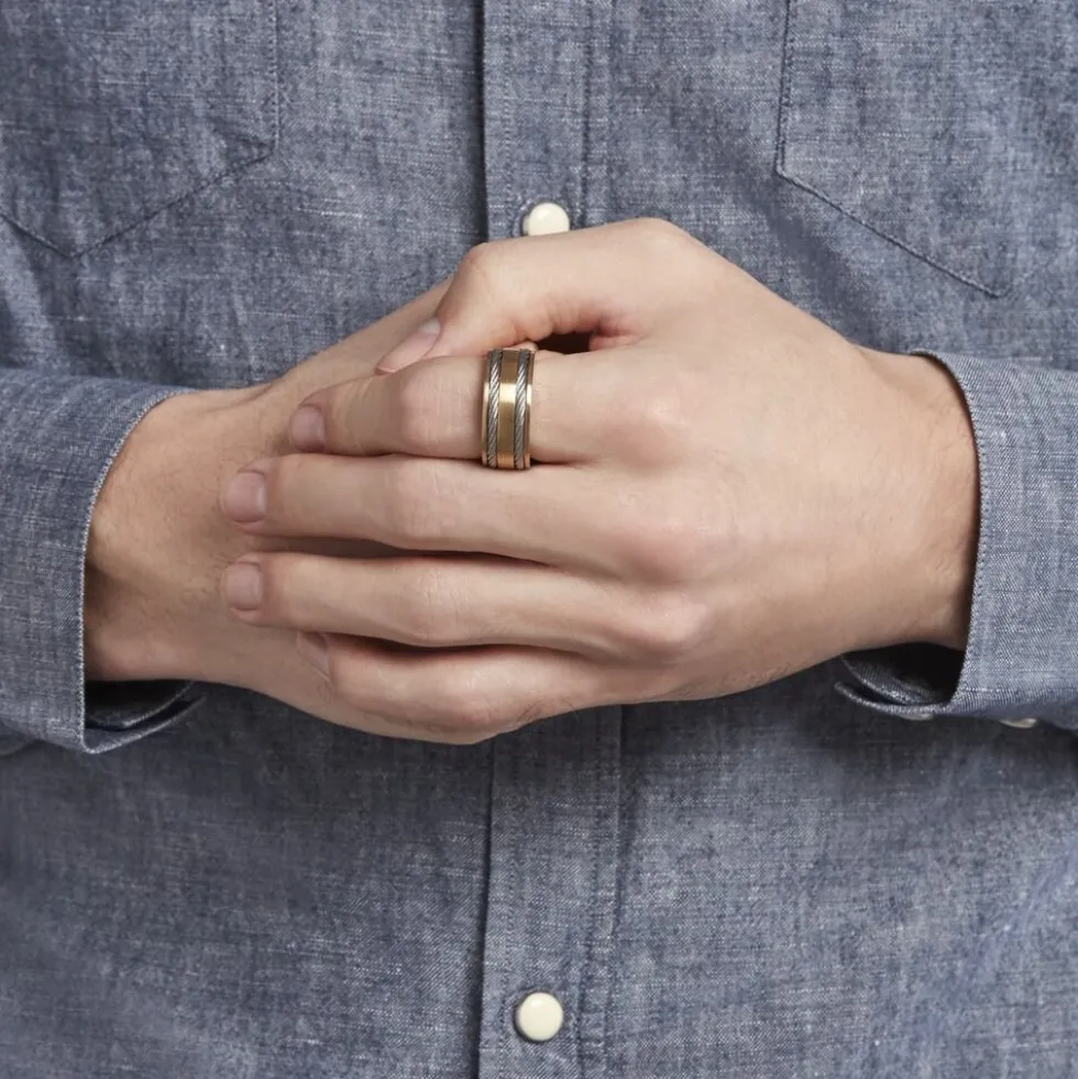 Bague Andro Acier Bicolore