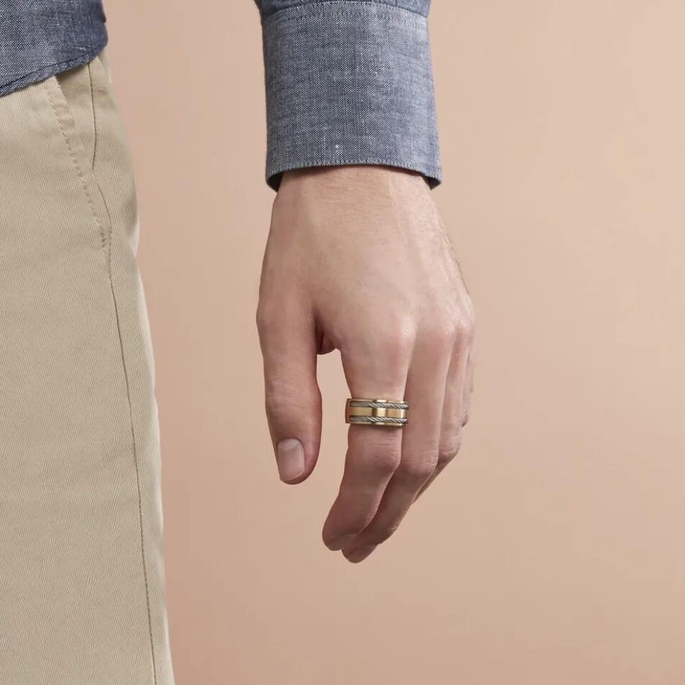 Bague Andro Acier Bicolore