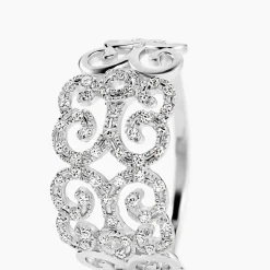 Bague Arabesque Or Blanc Diamant