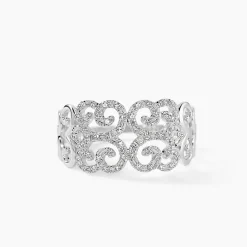 Bague Arabesque Or Blanc Diamant