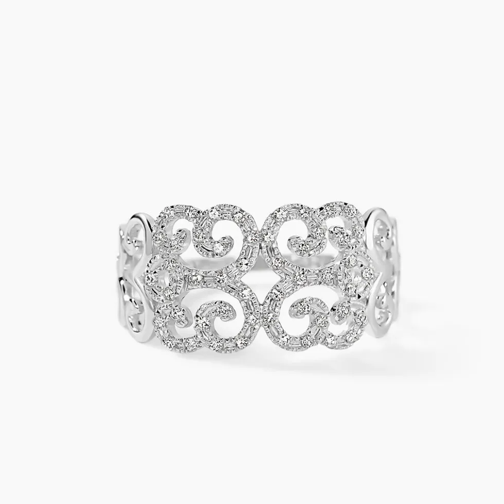 Bague Arabesque Or Blanc Diamant