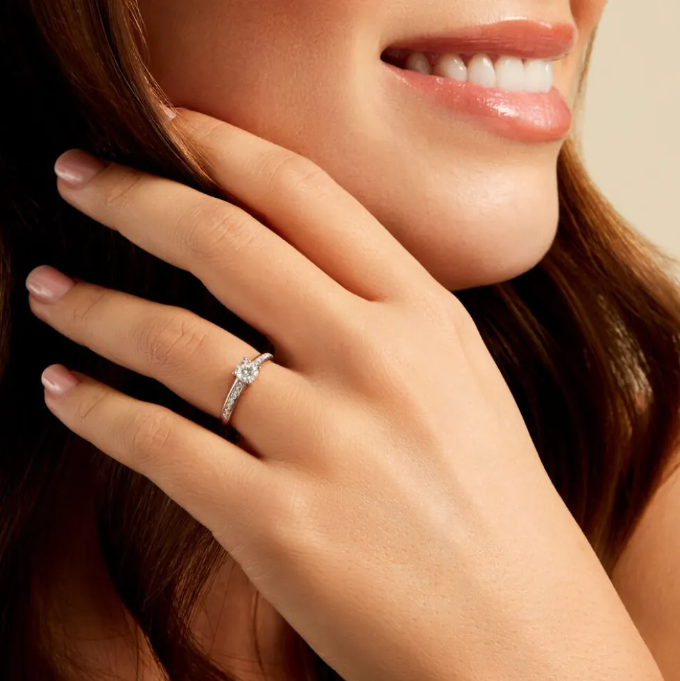 Bague Aramis Ld Platine Blanc Diamant Synthétique