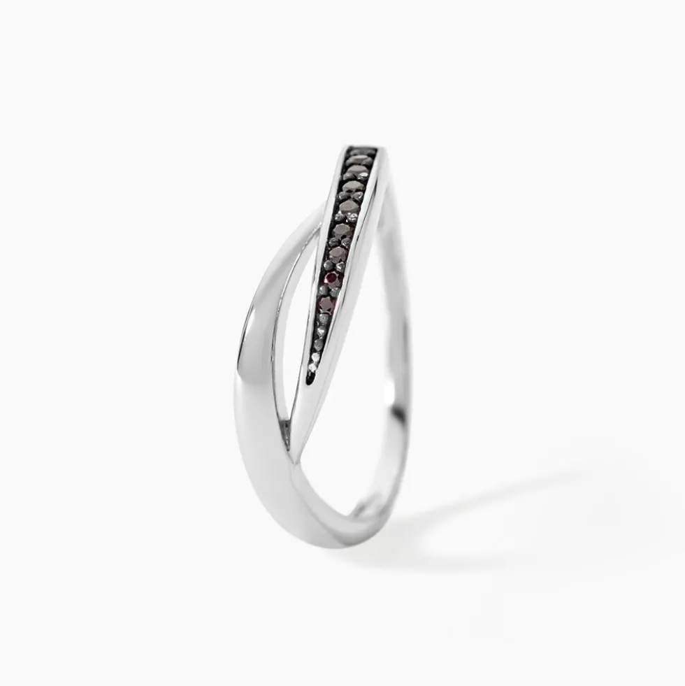 Bague Argent Blanc Afon Oxydes De Zirconium
