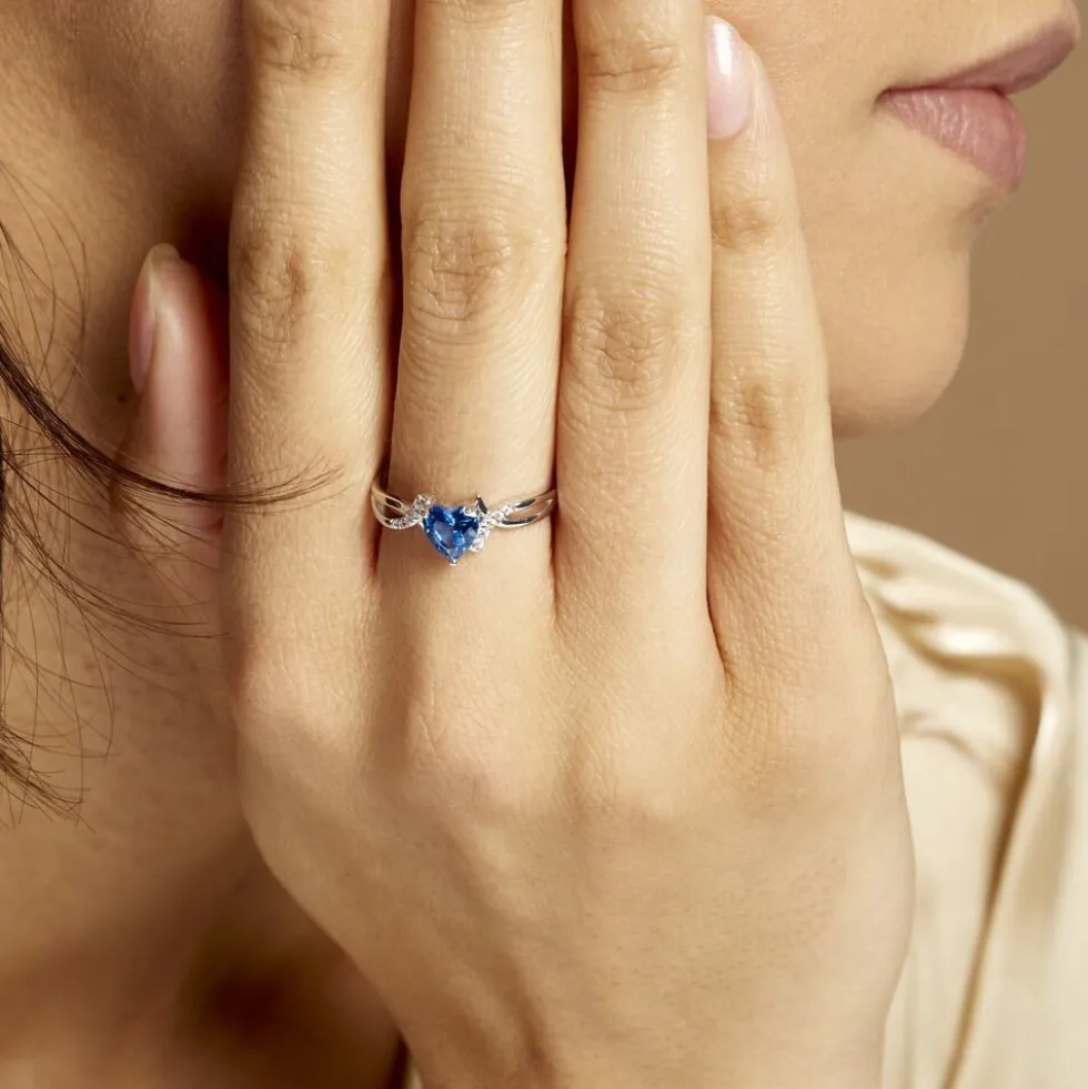 Bague Argent Blanc Avalon Oxyde De Zirconium