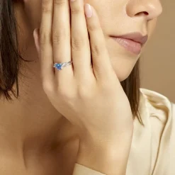 Bague Argent Blanc Avalon Oxyde De Zirconium
