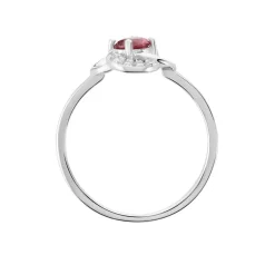 Bague Argent Blanc Clover Verre Oxydes De Zirconium