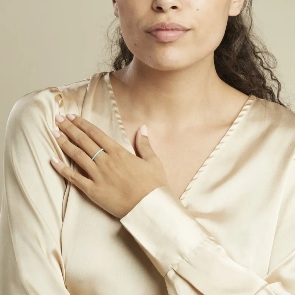 Bague Argent Blanc Sadia