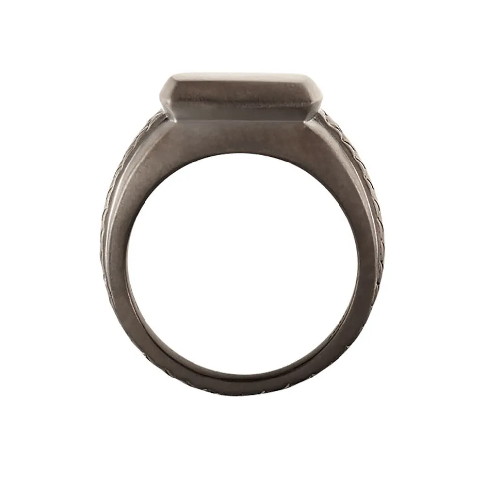 Bague Argent Noir