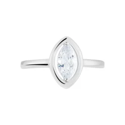 Bague Aron Argent Blanc Oxyde De Zirconium