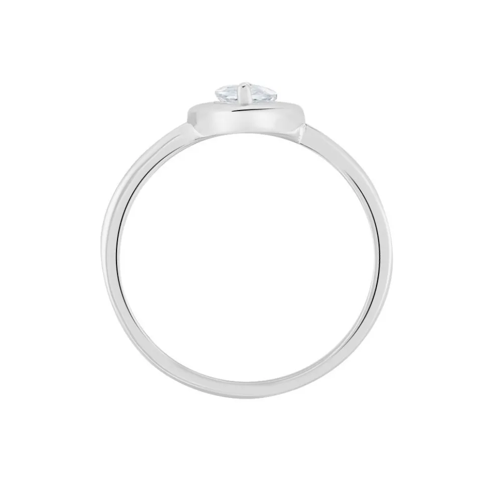 Bague Aron Argent Blanc Oxyde De Zirconium