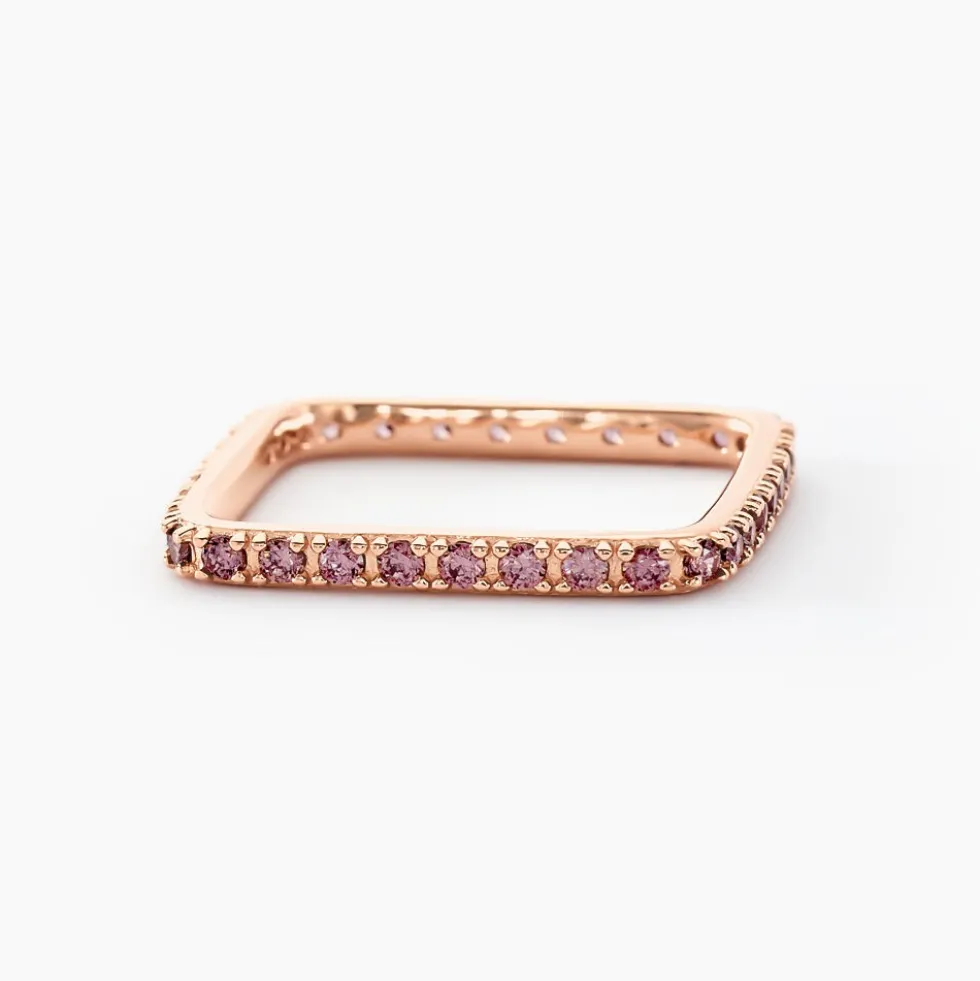 Bague Aselya Argent Rose Oxyde De Zirconium