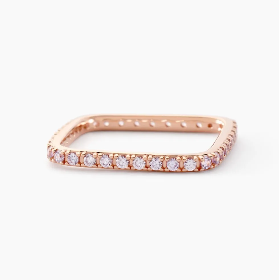 Bague Aselya Argent Rose Oxyde De Zirconium