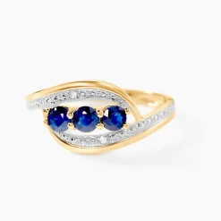 Bague Aurora Or Bicolore Saphir Et Diamant
