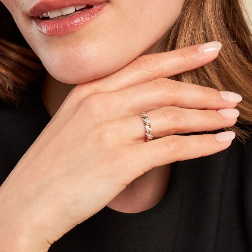 Bague Azariah Or Jaune Oxyde De Zirconium