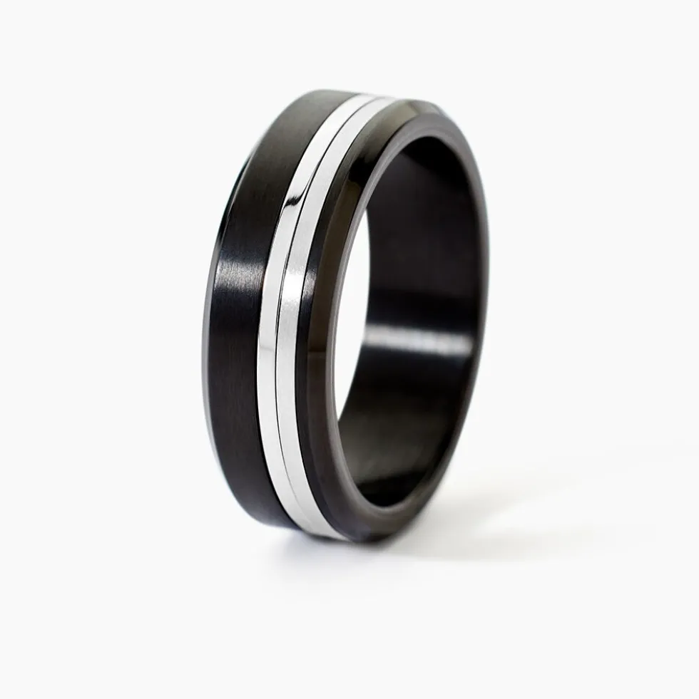 Bague Baldev Acier Bicolore