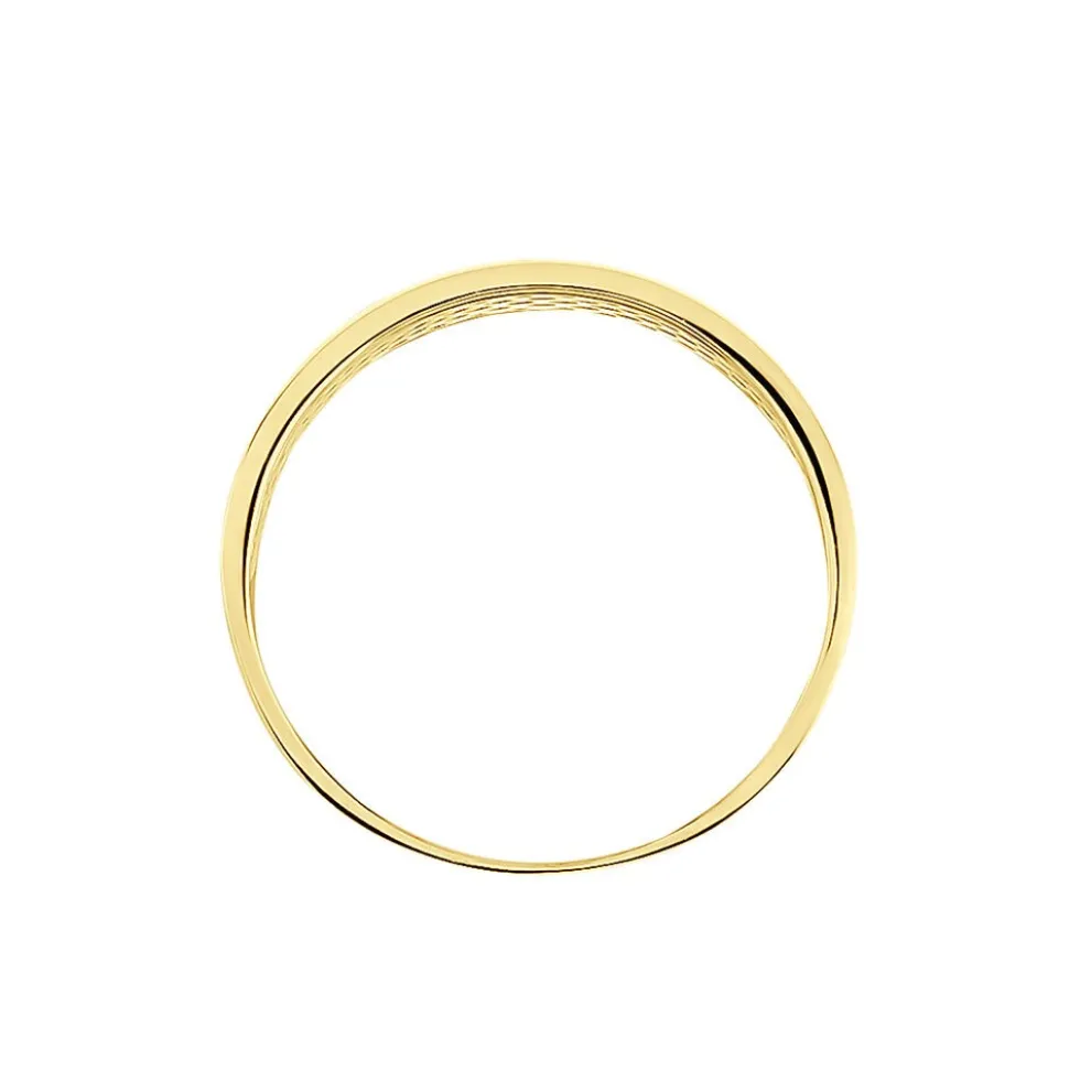 Bague Banda Or Jaune Oxyde De Zirconium
