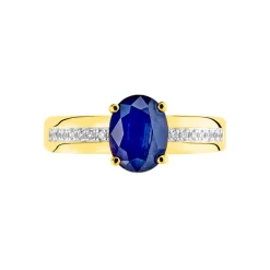 Bague Billel Or Jaune Saphir Diamant