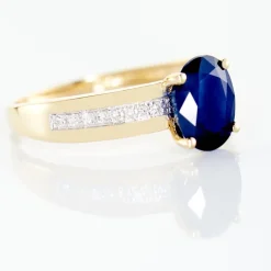 Bague Billel Or Jaune Saphir Diamant