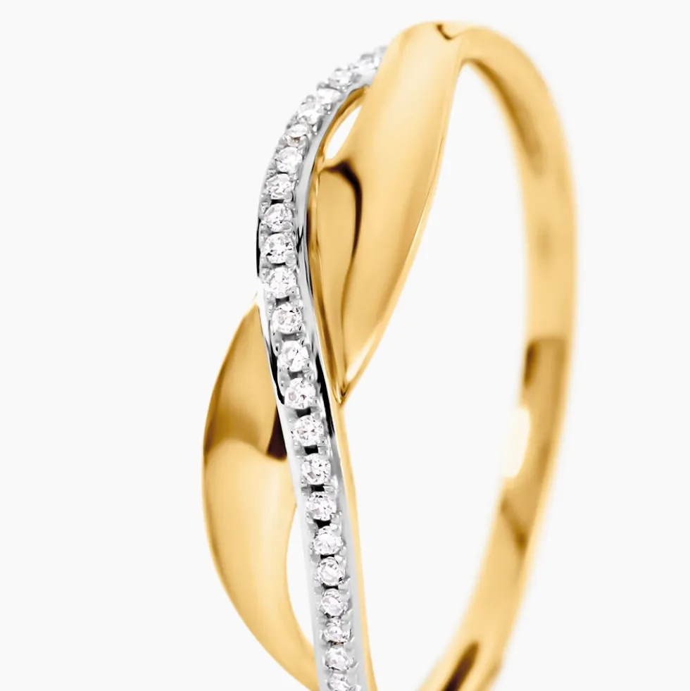 Bague Camelia Or Jaune Diamant