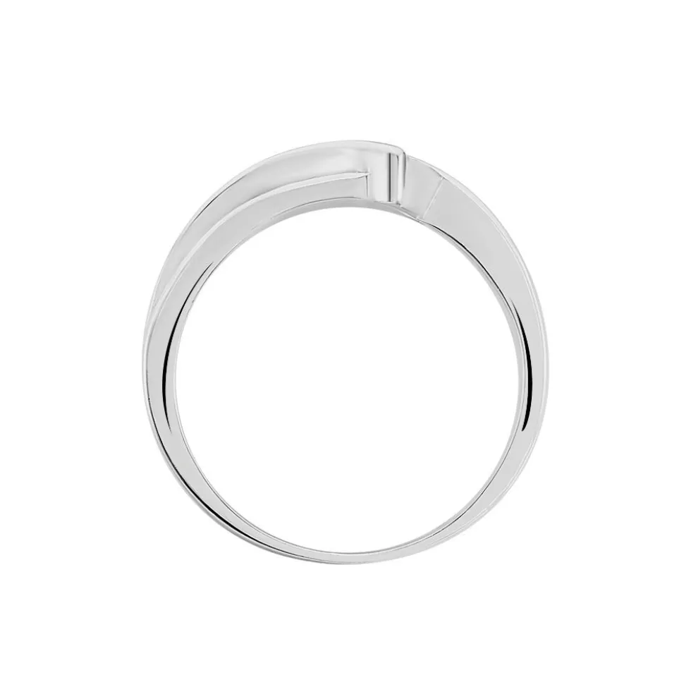 Bague Cascade Argent Blanc Oxyde De Zirconium