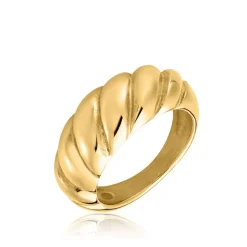 Bague Clive Acier Doré