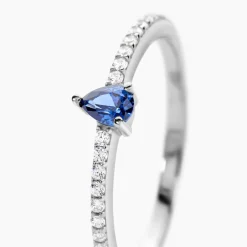 Bague Clova Argent Blanc Oxyde De Zirconium