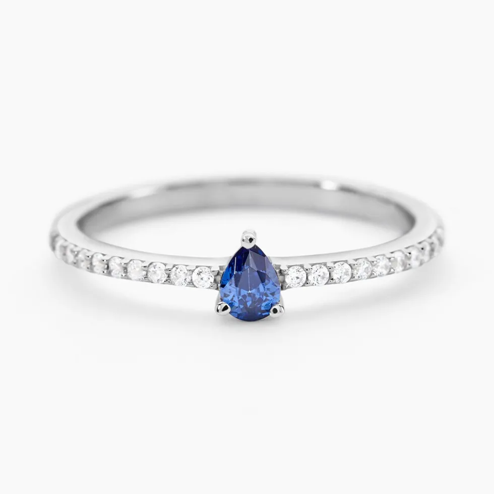 Bague Clova Argent Blanc Oxyde De Zirconium