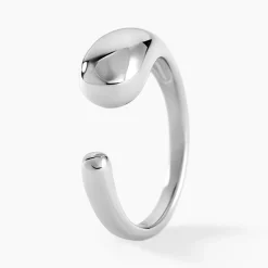 Bague Curve Argent Blanc