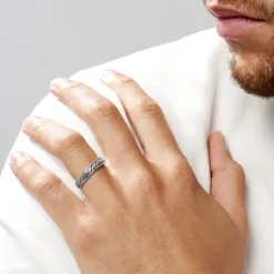 Bague Davin Argent Blanc