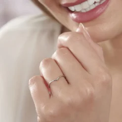 Bague De Phalange Tricia Argent Blanc