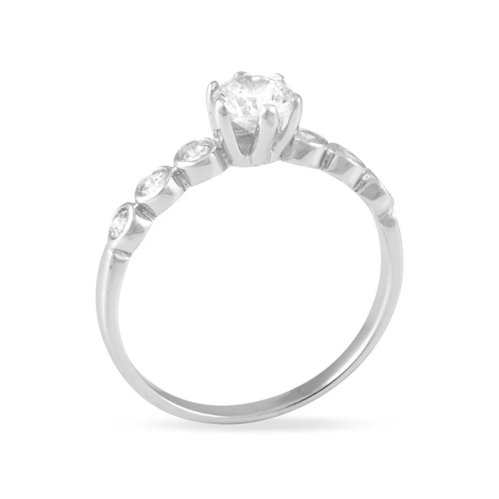Bague Didiane Argent Blanc Oxyde De Zirconium