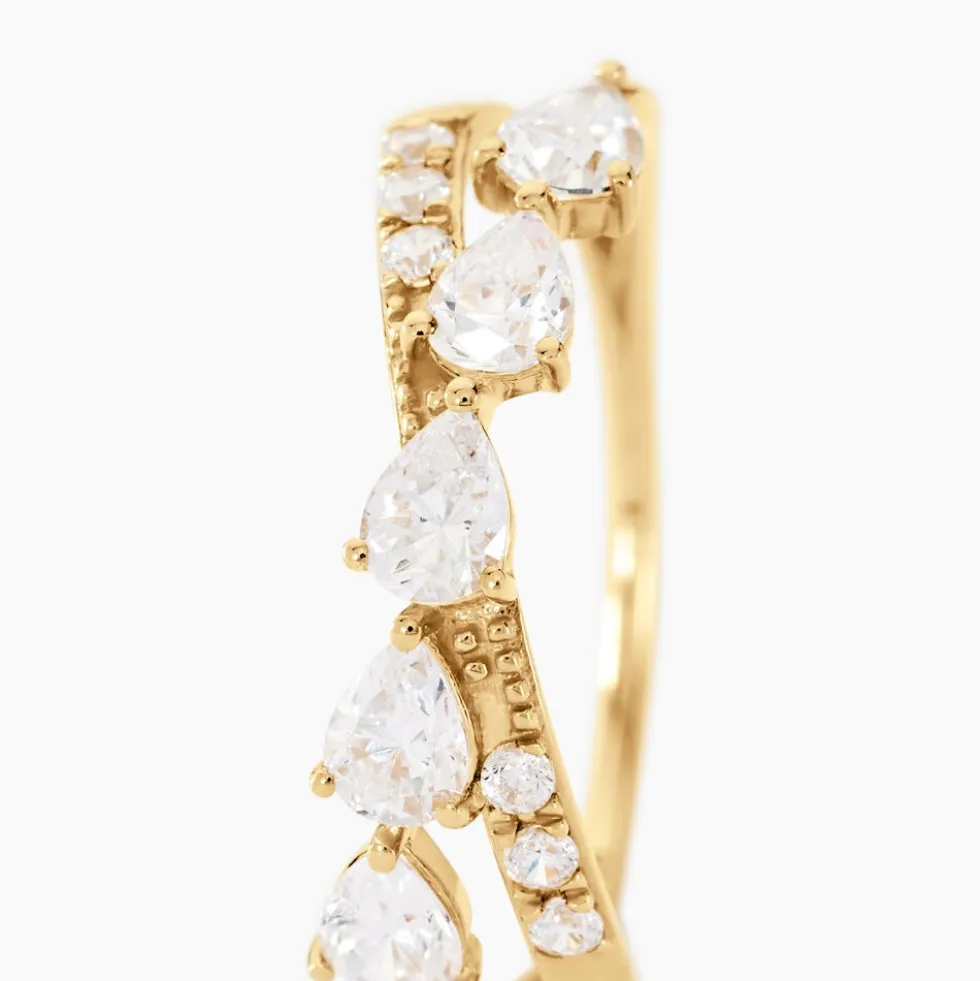 Bague Dorean Or Jaune Oxyde De Zirconium